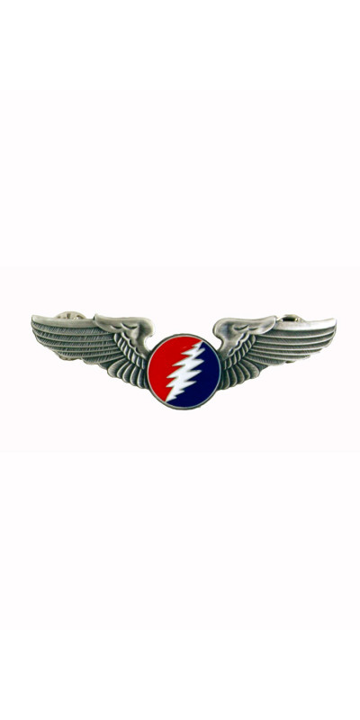 Grateful Dead Circle Bolt Small Pilot Pin Rockwings SOLD OUT***