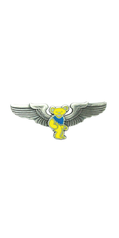 Grateful Dead Yellow Bear Pilot Pin Rockwings