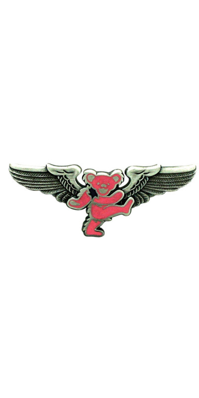 Grateful Dead Pink Bear Pilot Pin Rockwings