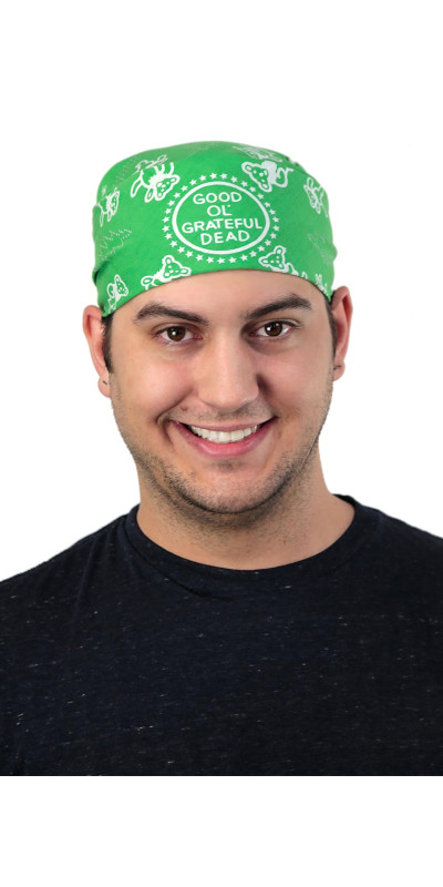 Good Ol' Grateful Dead Bandana Green 22x22
