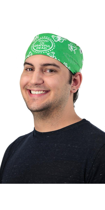 Good Ol' Grateful Dead Bandana Green 22x22