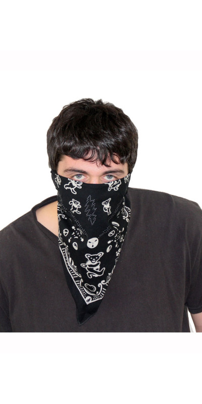 Good Ol' Grateful Dead Bandana Black 22x22
