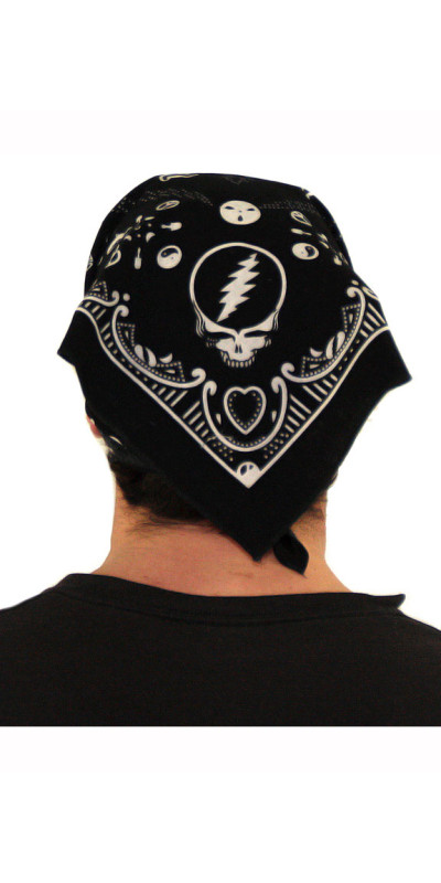 Good Ol' Grateful Dead Bandana Black 22x22