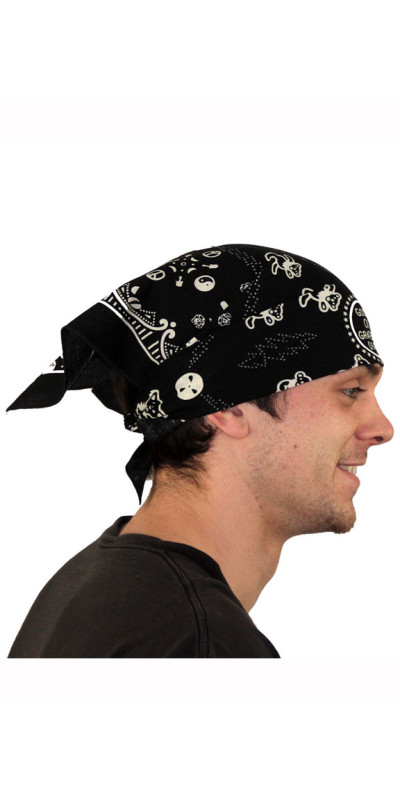 Good Ol' Grateful Dead Bandana Black 22x22