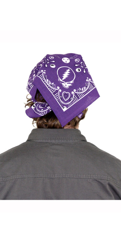 Good Ol' Grateful Dead Bandana Purple 22x22