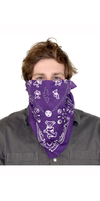 Good Ol' Grateful Dead Bandana Purple 22x22