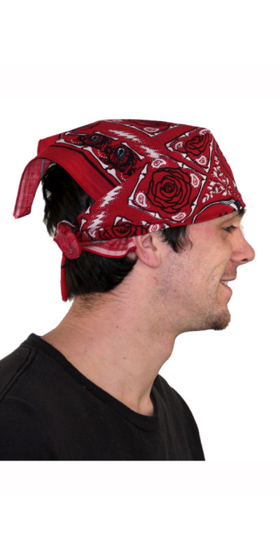 Grateful Dead SYF & Roses Bandana Red 22x22