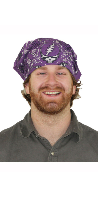 Grateful Dead SYF & Roses Bandana Purple 22x22