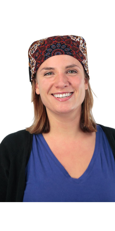 India Star #8 Bandana Red, Blue & Black 22x22