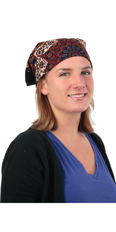 India Star #8 Bandana Red, Blue & Black 22x22