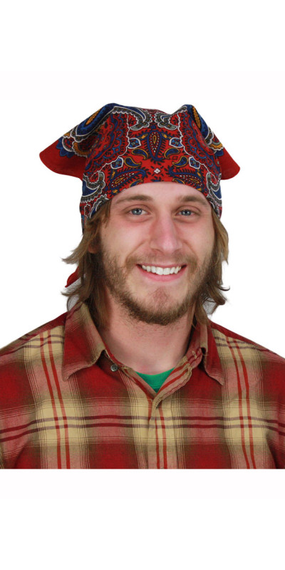 Red Paisley Bandana 22x22