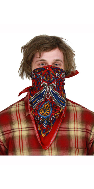 Red Paisley Bandana 22x22