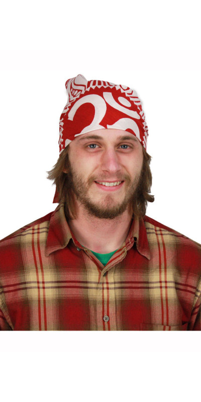 Om Sun Bandana Red 22x22