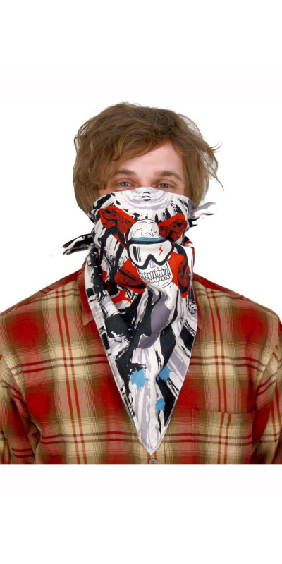 Gnar Gnar Pow Pow Snowboard Bandana 22x22 *CLEARANCE*