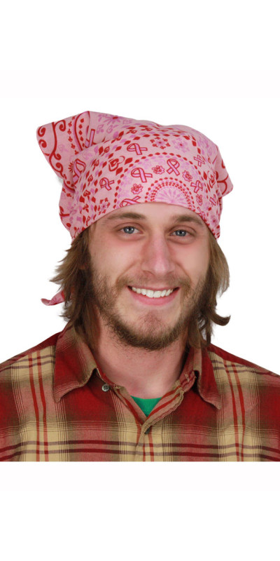 Zest For Life Pink Ribbon Bandana 22x22 *CLEARANCE*