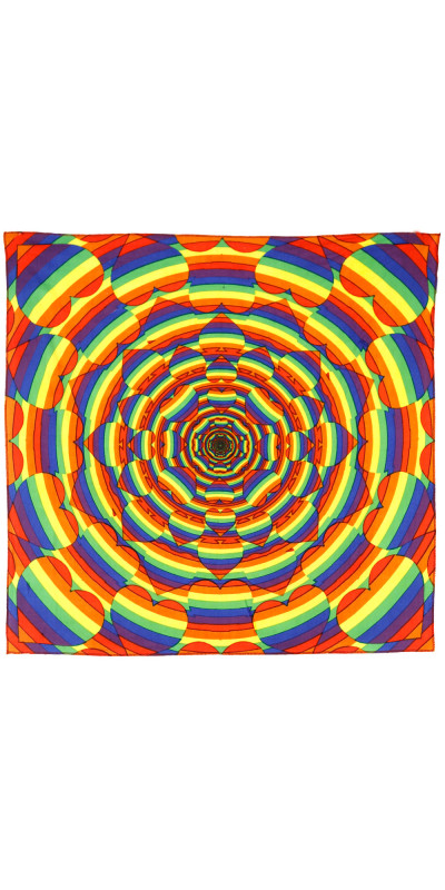 3D Equality Rainbow Hearts Bandana 22x22