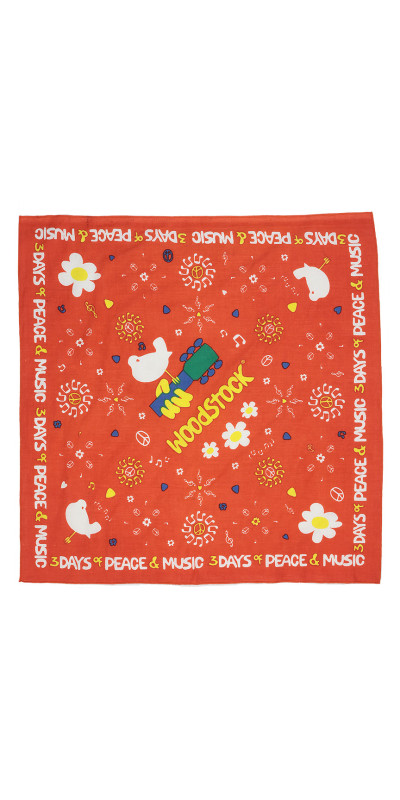 Woodstock Bandana Peace Flower 22x22