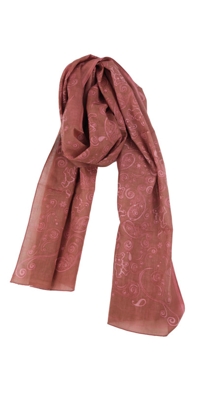 Grateful Dead Long Fashion Scarf Dancing Bears Marsala Paisley