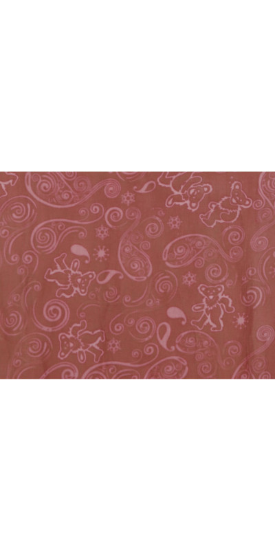 Grateful Dead Long Fashion Scarf Dancing Bears Marsala Paisley