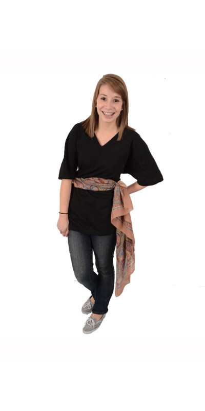 Cocoa Paisley Sheer Cotton Scarf 39x40