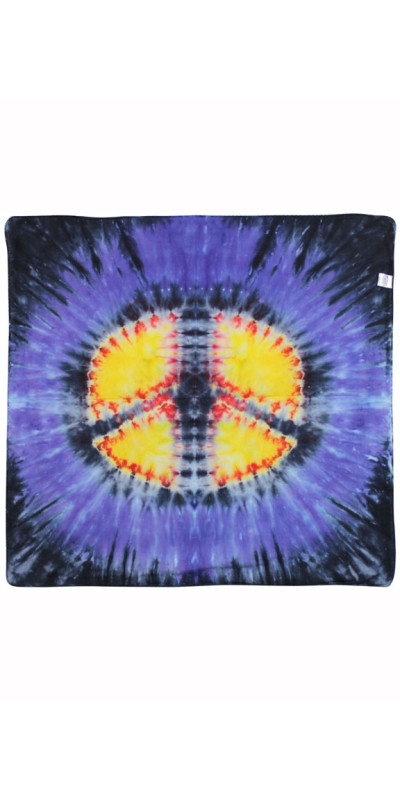 Peace Sign Tie-dyed Bandana 22x22