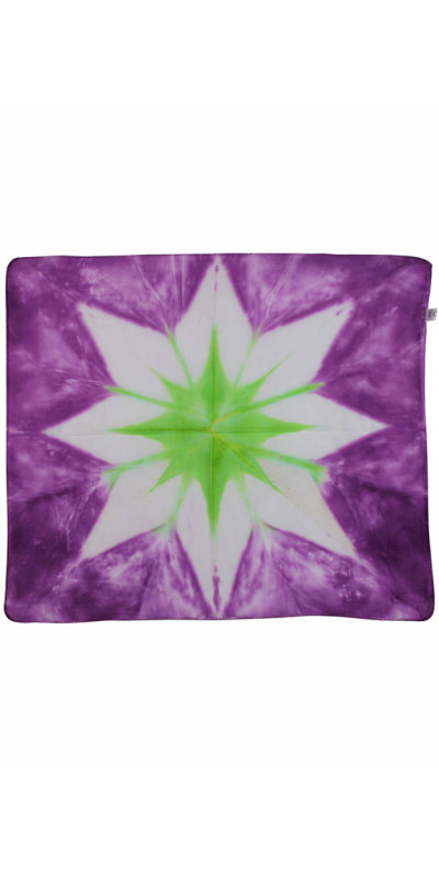 Green Purple Star Tie-dyed Bandana 22x22