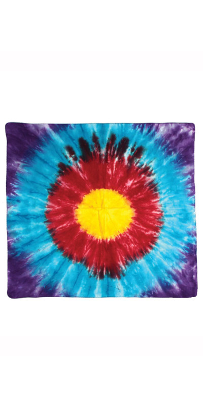 Center Circle Tie-dyed Bandana 22x22