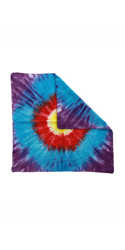 Center Circle Tie-dyed Bandana 22x22