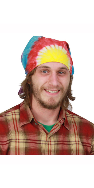 Center Circle Tie-dyed Bandana 22x22