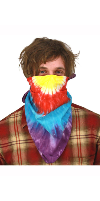 Center Circle Tie-dyed Bandana 22x22