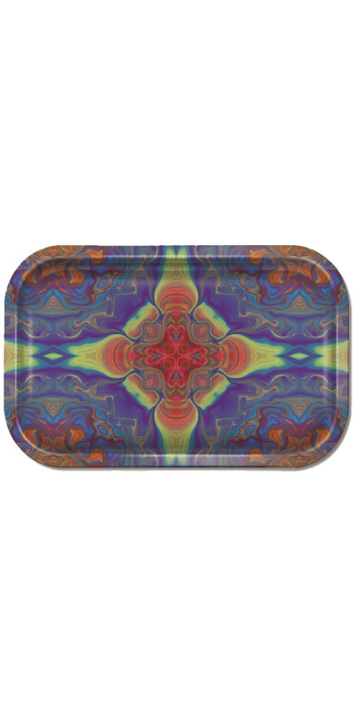 Blue & Red Mandala Large Rolling Tray