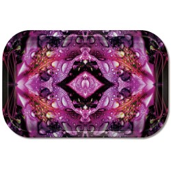 Purple Petal Mandala Large Rolling Tray