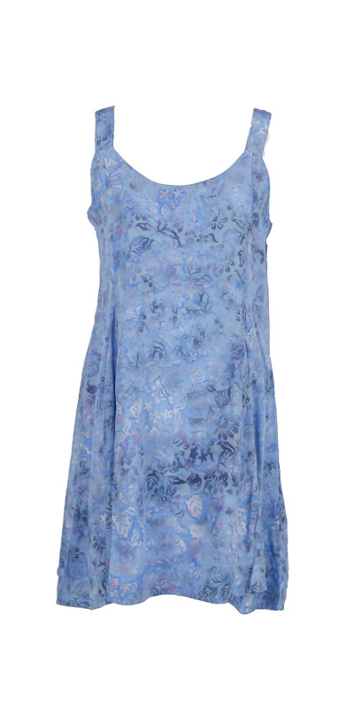 Multicolored Blue Hary Dary Short Strap Dress