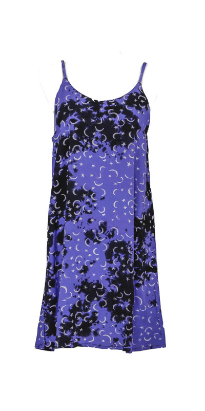 Hary Dary Adjustable Strap Slip Dress Purple Moons