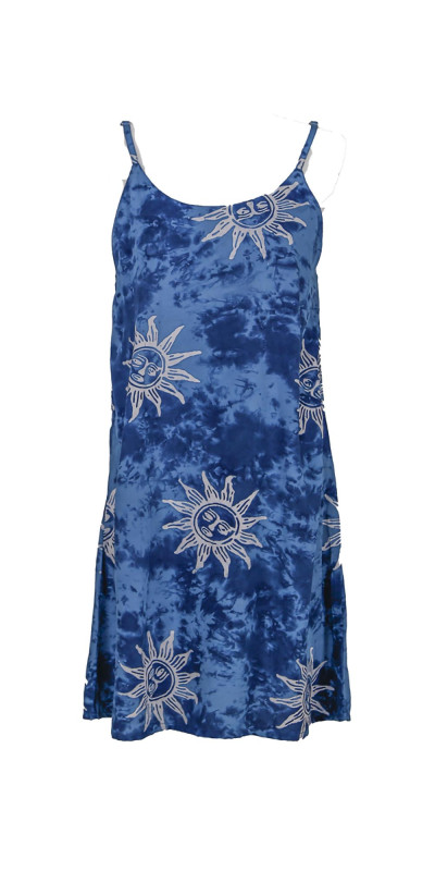 Hary Dary Adjustable Strap Slip Dress Blue Suns