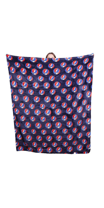 Grateful Dead Steal your Face Fleece Throw Blanket 50x60