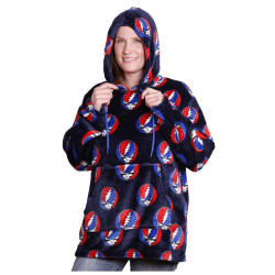 Grateful Dead Fleece Pull Over Hoodie Navy SYF *SALE*