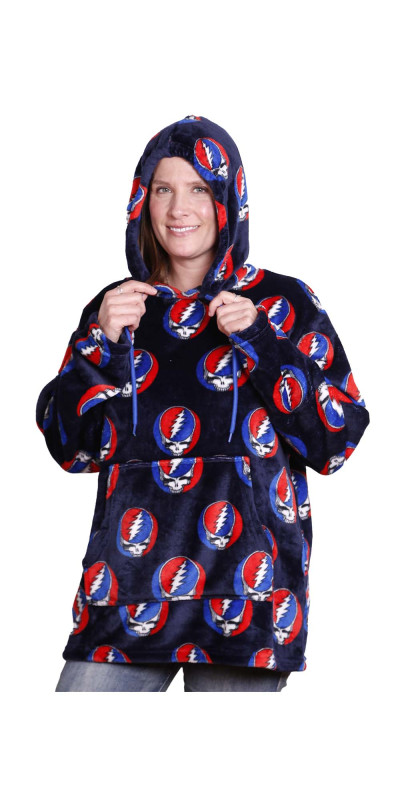 Grateful Dead Fleece Pull Over Hoodie Navy SYF *SALE*