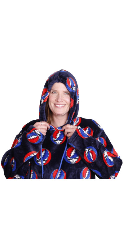 Grateful Dead Fleece Pull Over Hoodie Navy SYF *SALE*