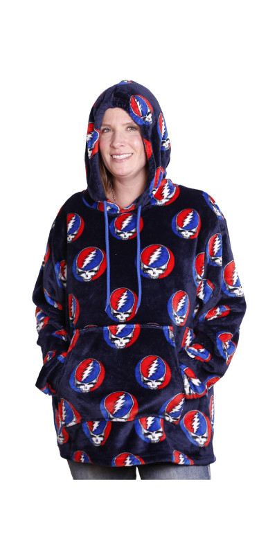 Grateful Dead Fleece Pull Over Hoodie Navy SYF *SALE*