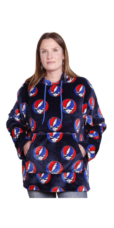 Grateful Dead Fleece Pull Over Hoodie Navy SYF *SALE*