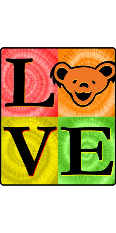 Grateful Dead Love Dancing Bears Fleece Throw Blanket 50x60
