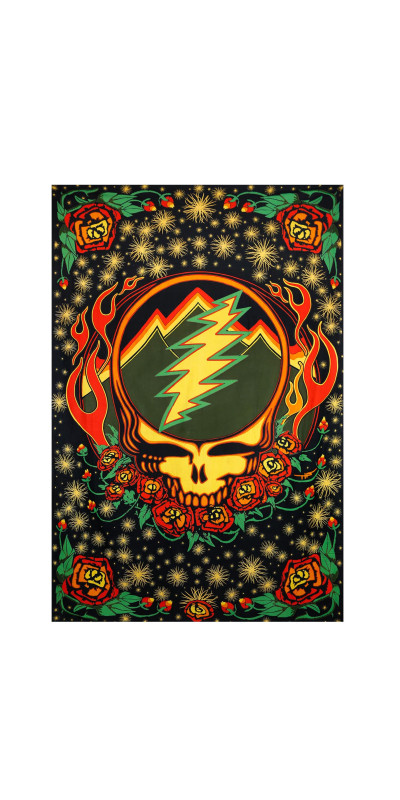 3D Grateful Dead Scarlet Fire Mini Tapestry 30x45