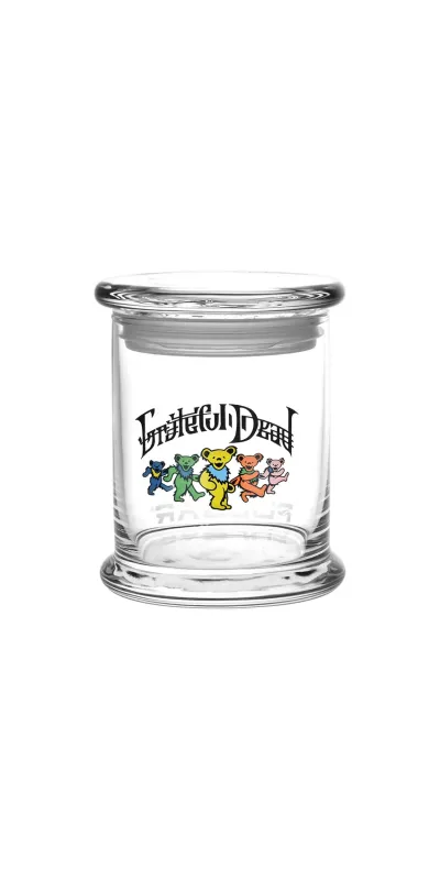 Bear Parade Grateful Dead Glass Jar with Pop Top 1/2 Oz