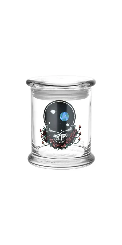 Space Your Face Grateful Dead Glass Jar with Pop Top 1/2 Oz