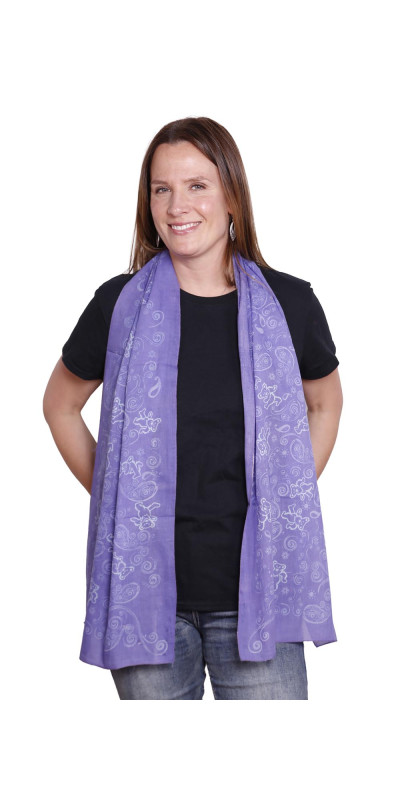 Grateful Dead Long Fashion Scarf Dancing Bears Purple