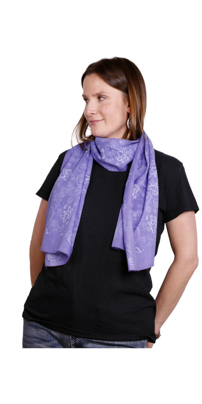 Grateful Dead Long Fashion Scarf Dancing Bears Purple