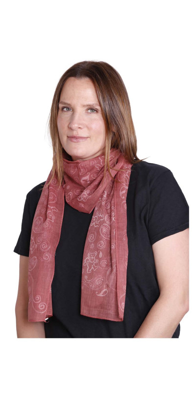 Grateful Dead Long Fashion Scarf Dancing Bears Marsala Paisley