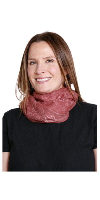 Grateful Dead Long Fashion Scarf Dancing Bears Marsala Paisley