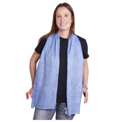 Grateful Dead Long Bear Fashion Scarf Dancing Bears Blue Paisley